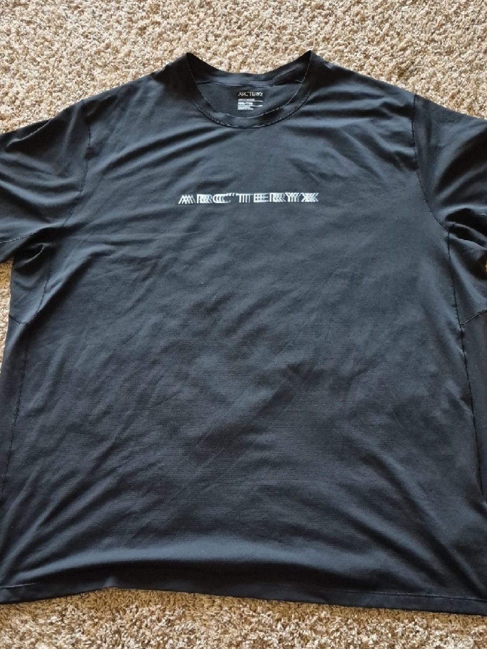 Arc'teryx Black Short-Sleeve Tee with White Graphic Logo,XXL
